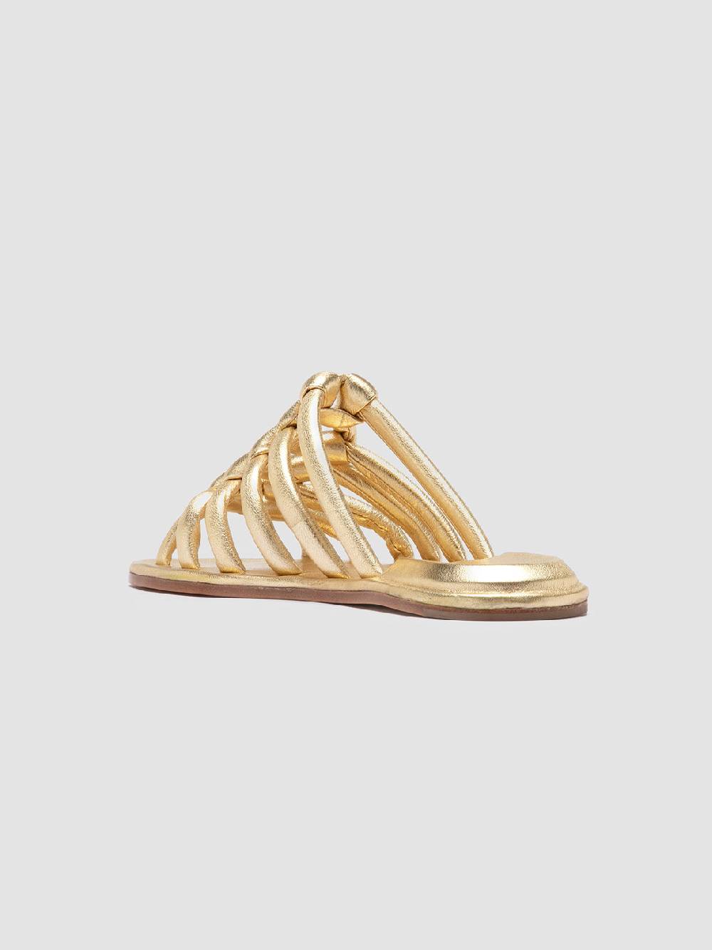Officine Creative CYBILLE 016 Sandali Slide in Pelle Oro Hotsell