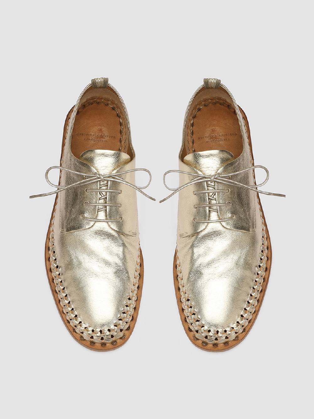 Officine Creative MABELLE 001 Derby in Pelle Argento Negozio