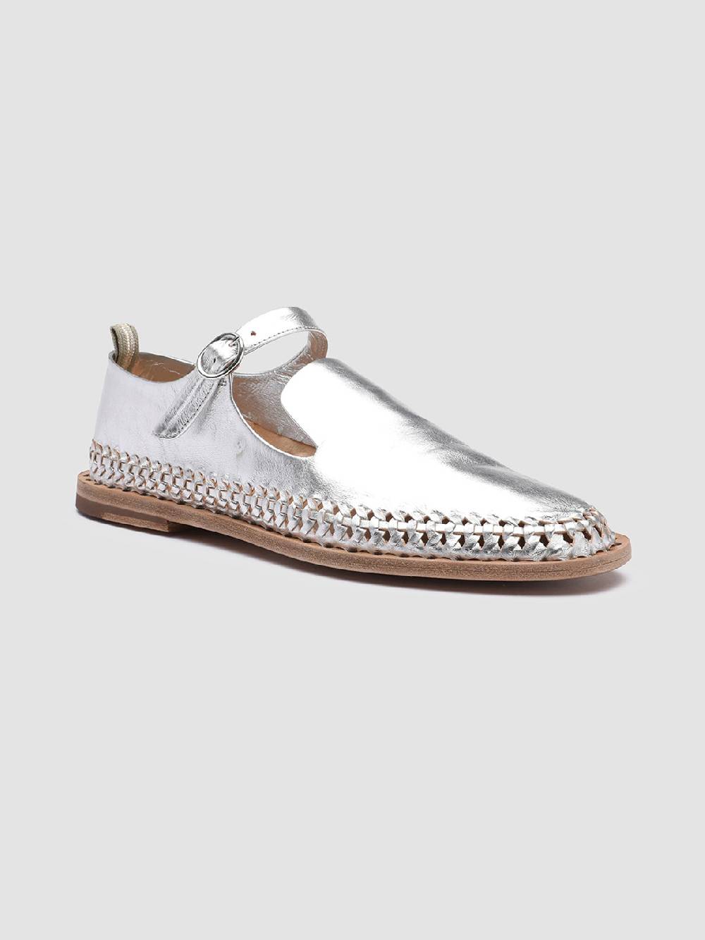 Officine Creative MABELLE 003 Mary Jane in Pelle Argento 2025