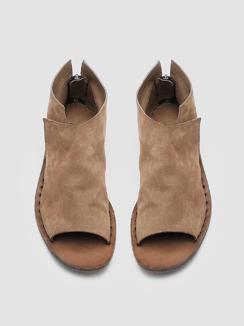 Officine Creative ITACA 005 Sandali in Pelle Scamosciata Marrone Nuovo
