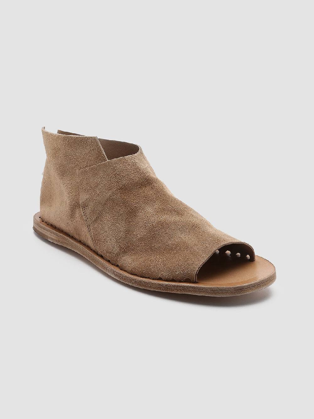 Officine Creative ITACA 005 Sandali in Pelle Scamosciata Marrone Nuovo
