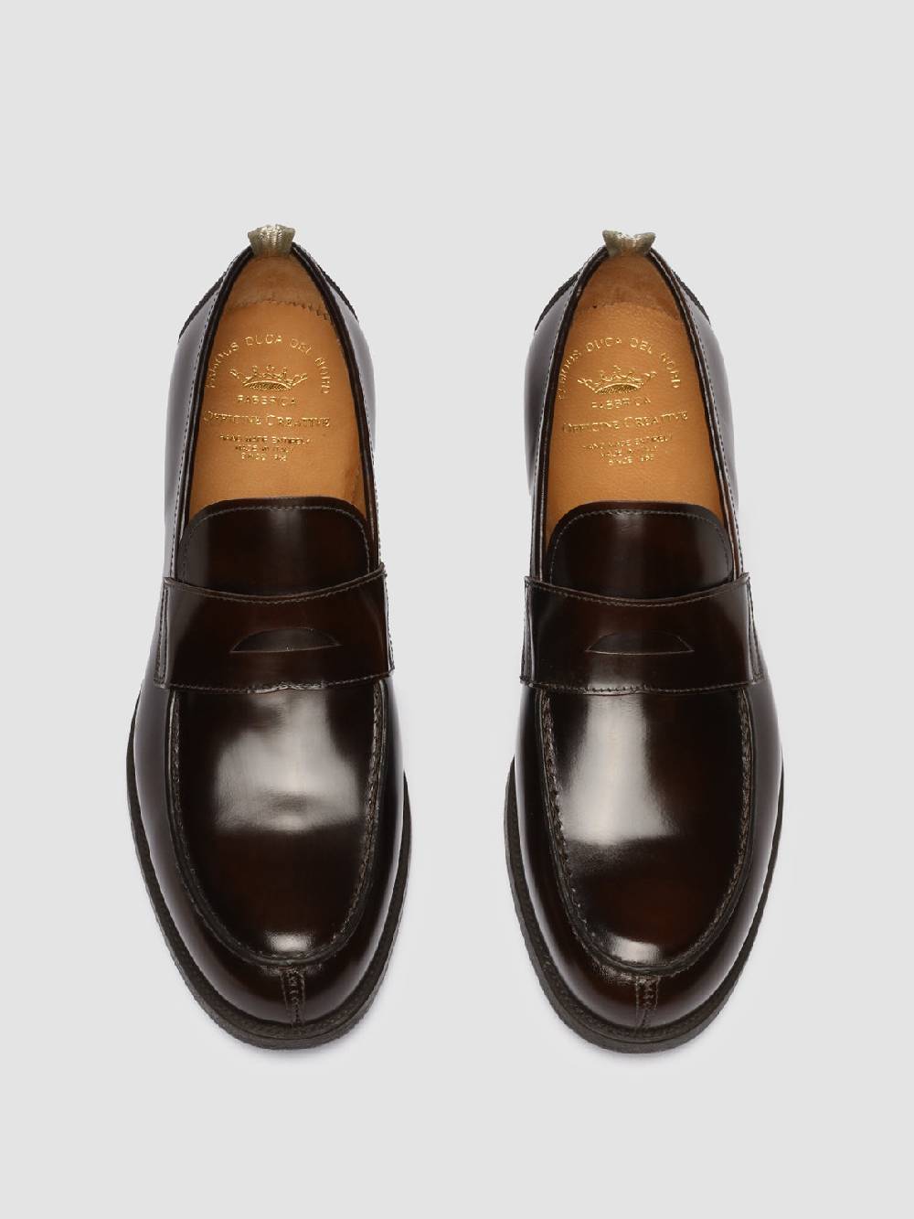 Officine Creative VINE 001 Mocassini in Pelle Marrone Vendita