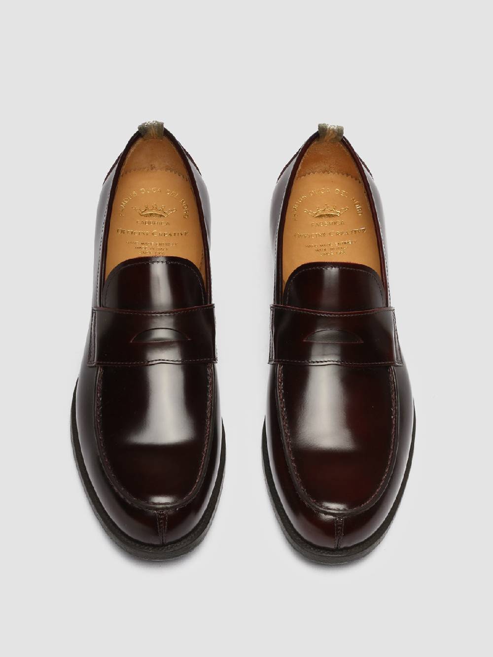 Officine Creative VINE 001 Mocassini in Pelle Bordeaux Promozione