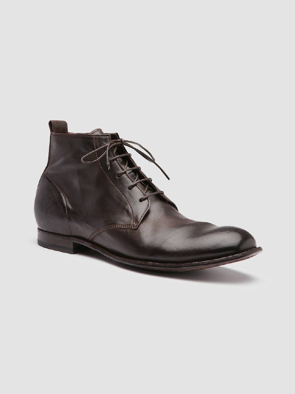 Officine Creative STEREO 004 Stivaletti in Pelle Marrone Online Outlet