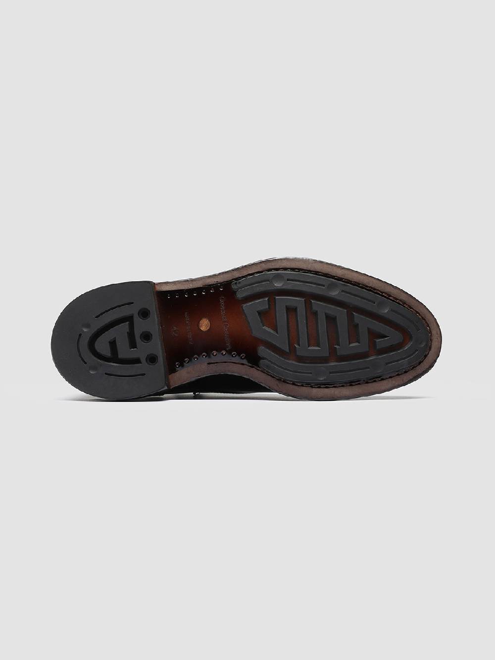 Officine Creative TEMPLE 003 Scarpe Derby in Pelle Marrone Pezzi Unici