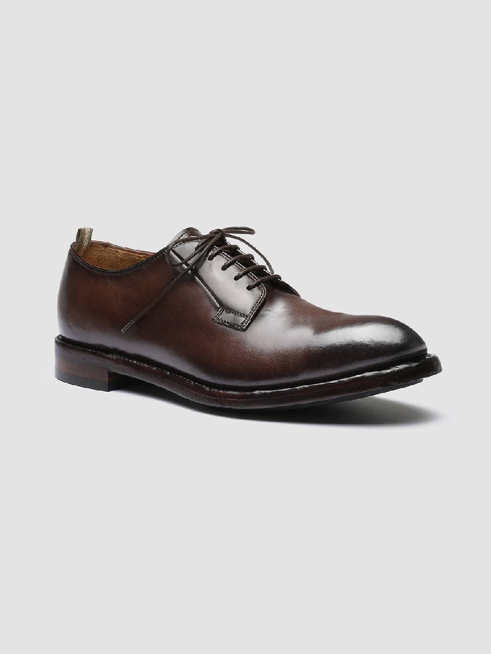Officine Creative TEMPLE 007 Derby in Pelle Marrone Soddisfazione Garantita