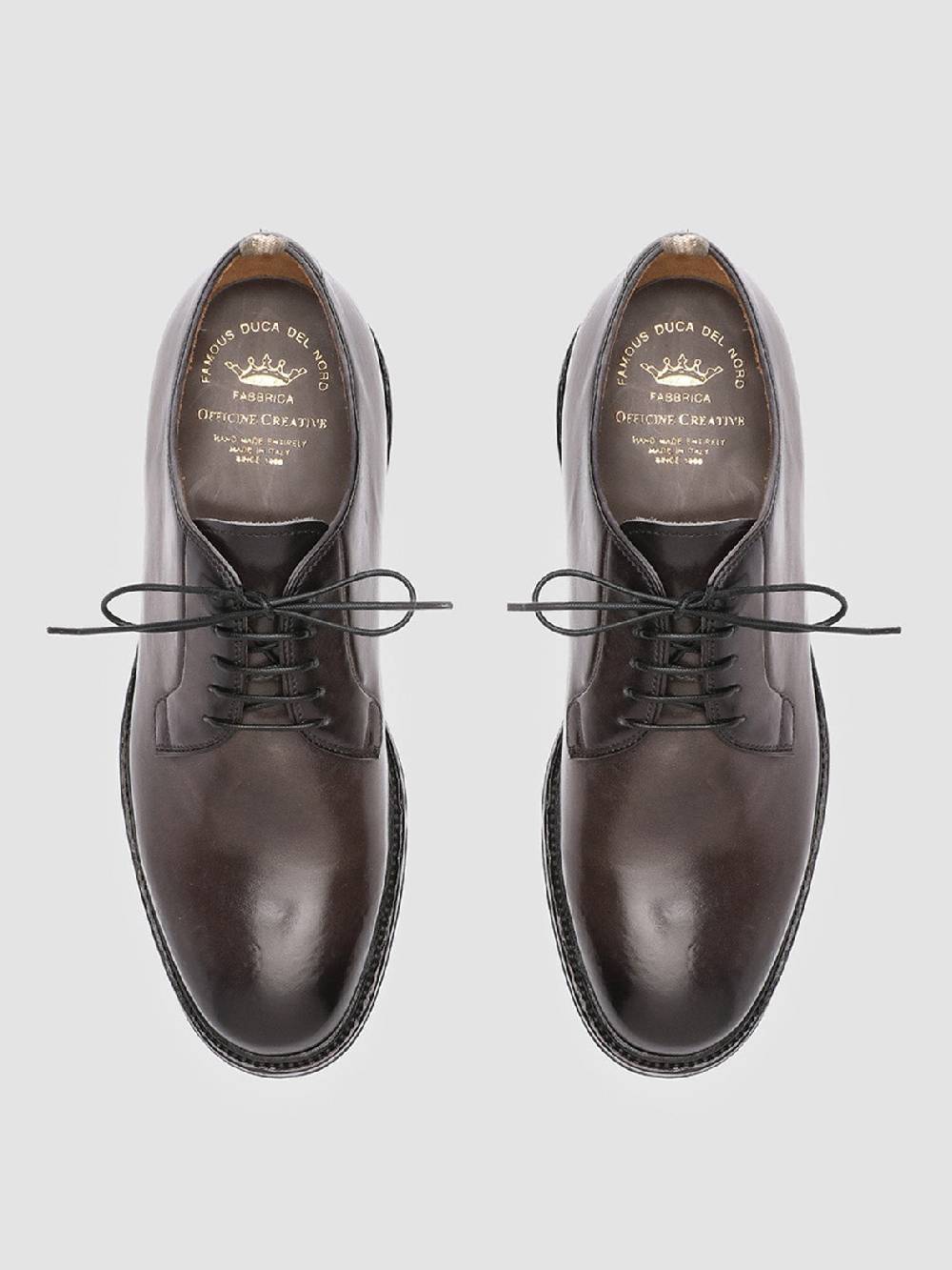 Officine Creative HOPKINS 003 Derby in Pelle Grigia Negozi Online
