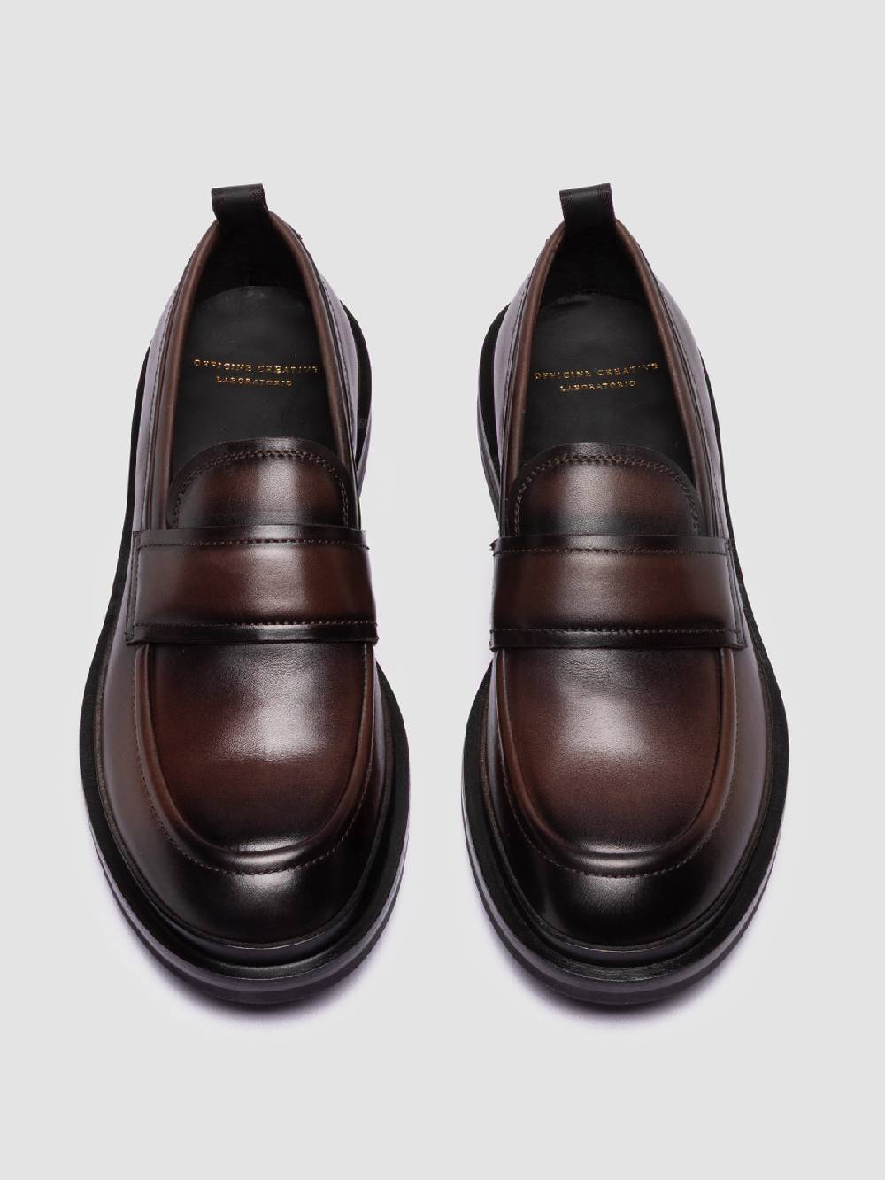 Officine Creative MAJOR 003 Mocassini Penny in Pelle Marrone Acquista Ora