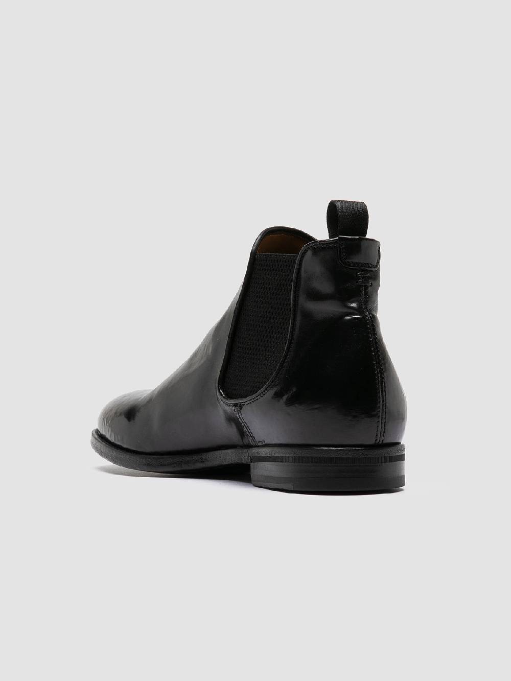 Officine Creative VANDERBILT CAOU 012 Stivali Neri in Pelle Promozione Limitata