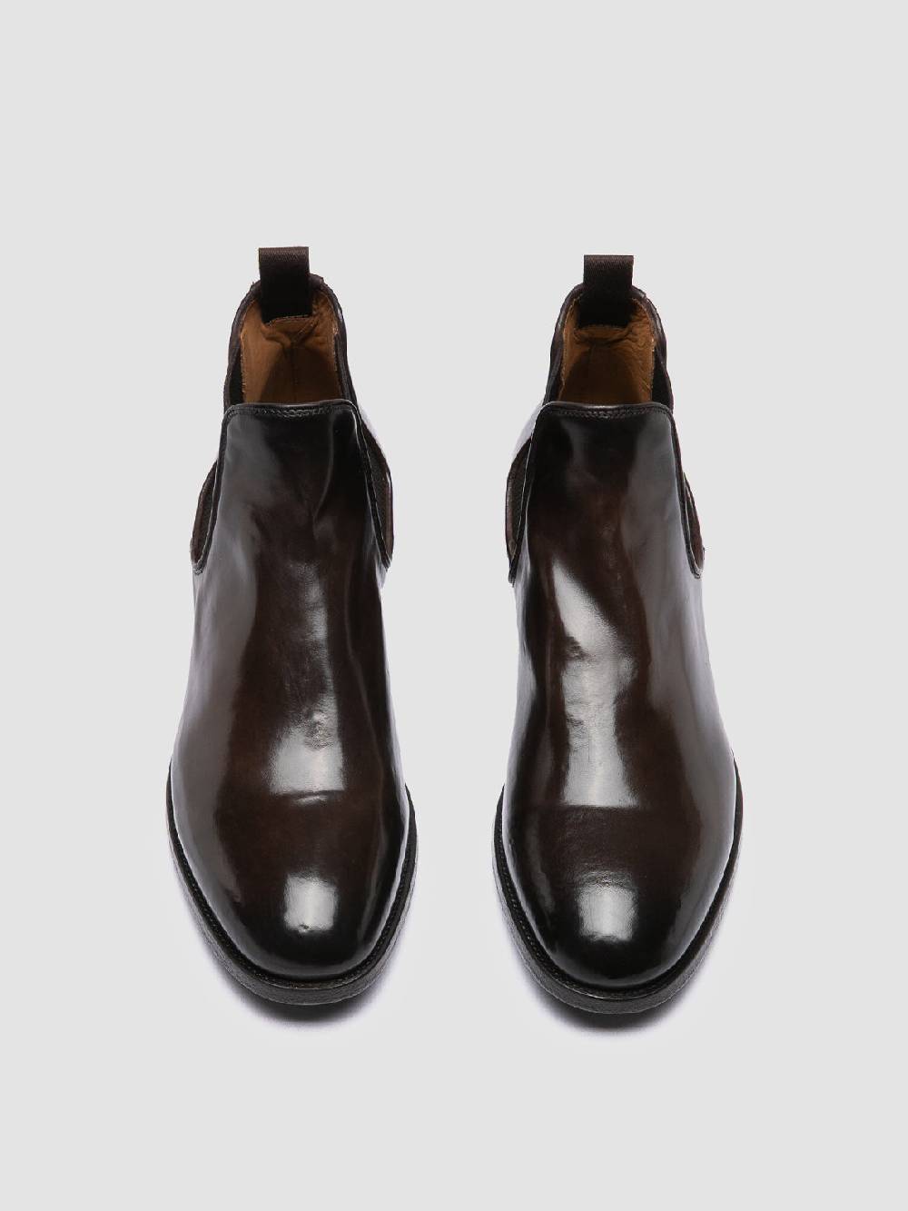 Officine Creative VANDERBILT CAOU 012 Stivali Marrone Scuro in Pelle Liquidazione