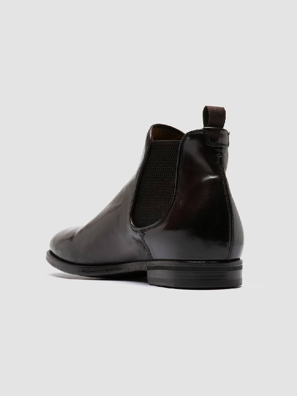 Officine Creative VANDERBILT CAOU 012 Stivali Marrone Scuro in Pelle Liquidazione
