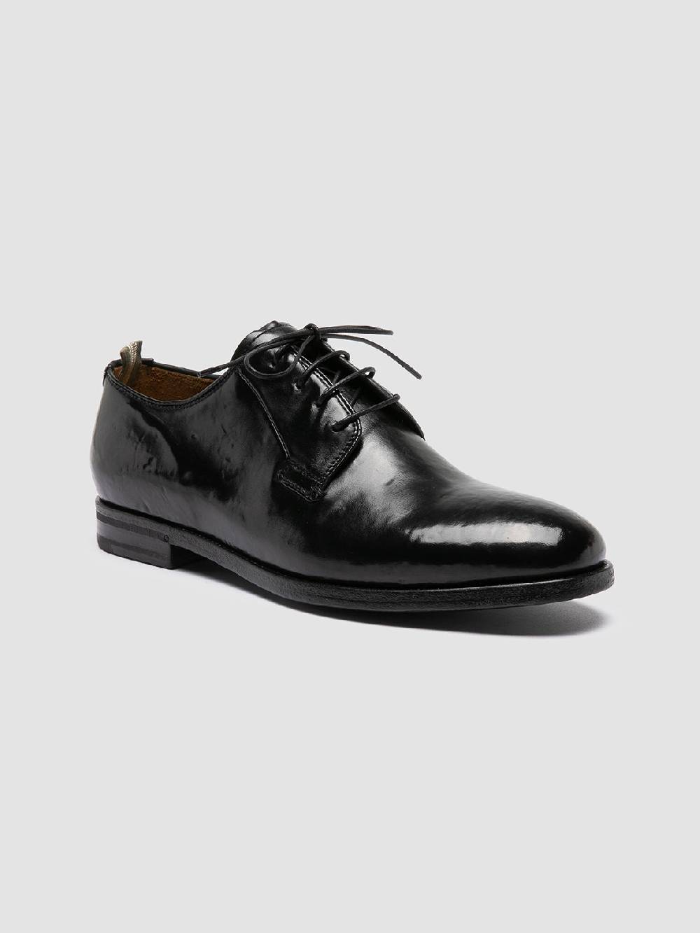 Officine Creative VANDERBILT CAOU 013 Scarpe Derby Nere in Pelle Shopping Online