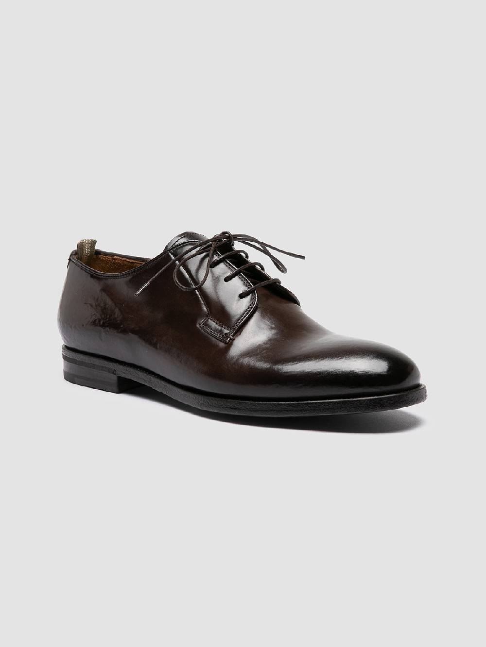 Officine Creative VANDERBILT CAOU 013 Scarpe Derby Marrone Scuro in Pelle Affare Del Giorno