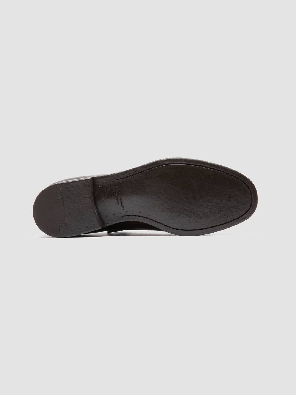 Officine Creative VANDERBILT CAOU 013 Scarpe Derby Marrone Scuro in Pelle Affare Del Giorno