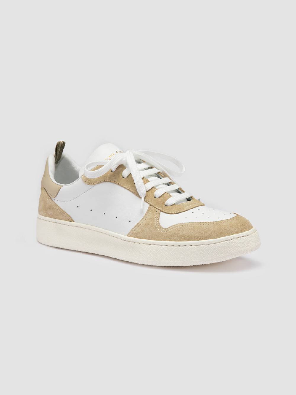 Officine Creative MOWER 008 Sneakers Basse in Pelle e Camoscio Bianca Presa