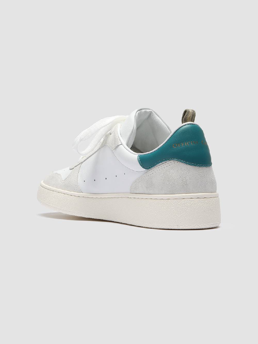 Officine Creative MOWER 008 Sneakers in Pelle Liscia e Scamosciata Bianca Sconto