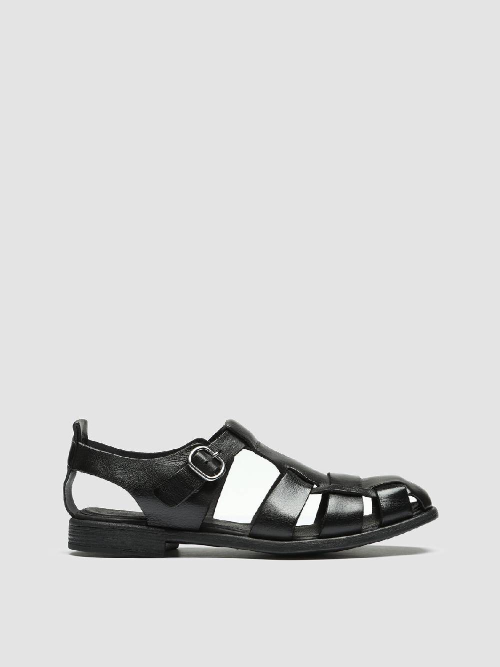 Officine Creative CHRONICLE 145 Sandali in Pelle Nera