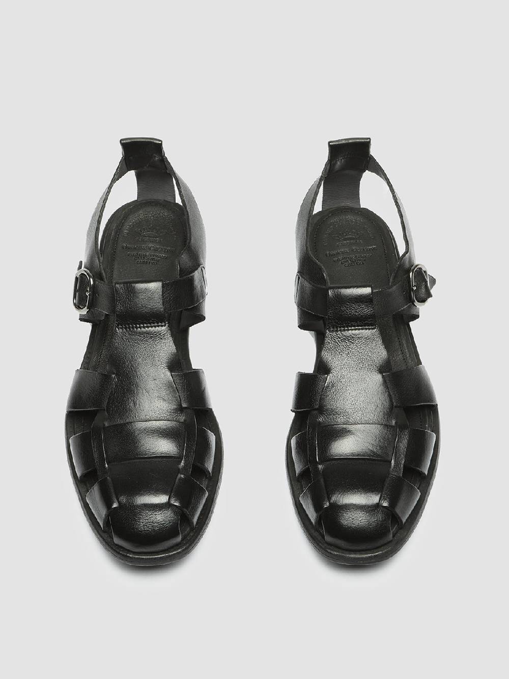 Officine Creative CHRONICLE 145 Sandali in Pelle Nera ACQUISTA ORA