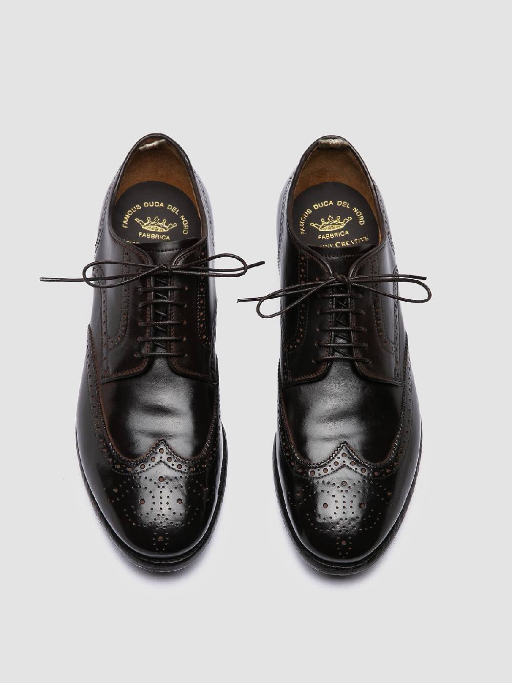 Officine Creative PRINCE 609 Derby in Pelle Marrone In Vendita