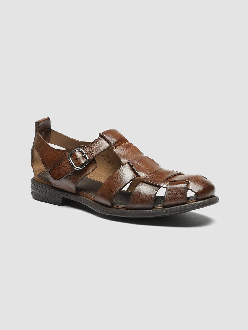 Officine Creative CHRONICLE 145 Sandali in Pelle Marrone Saldi