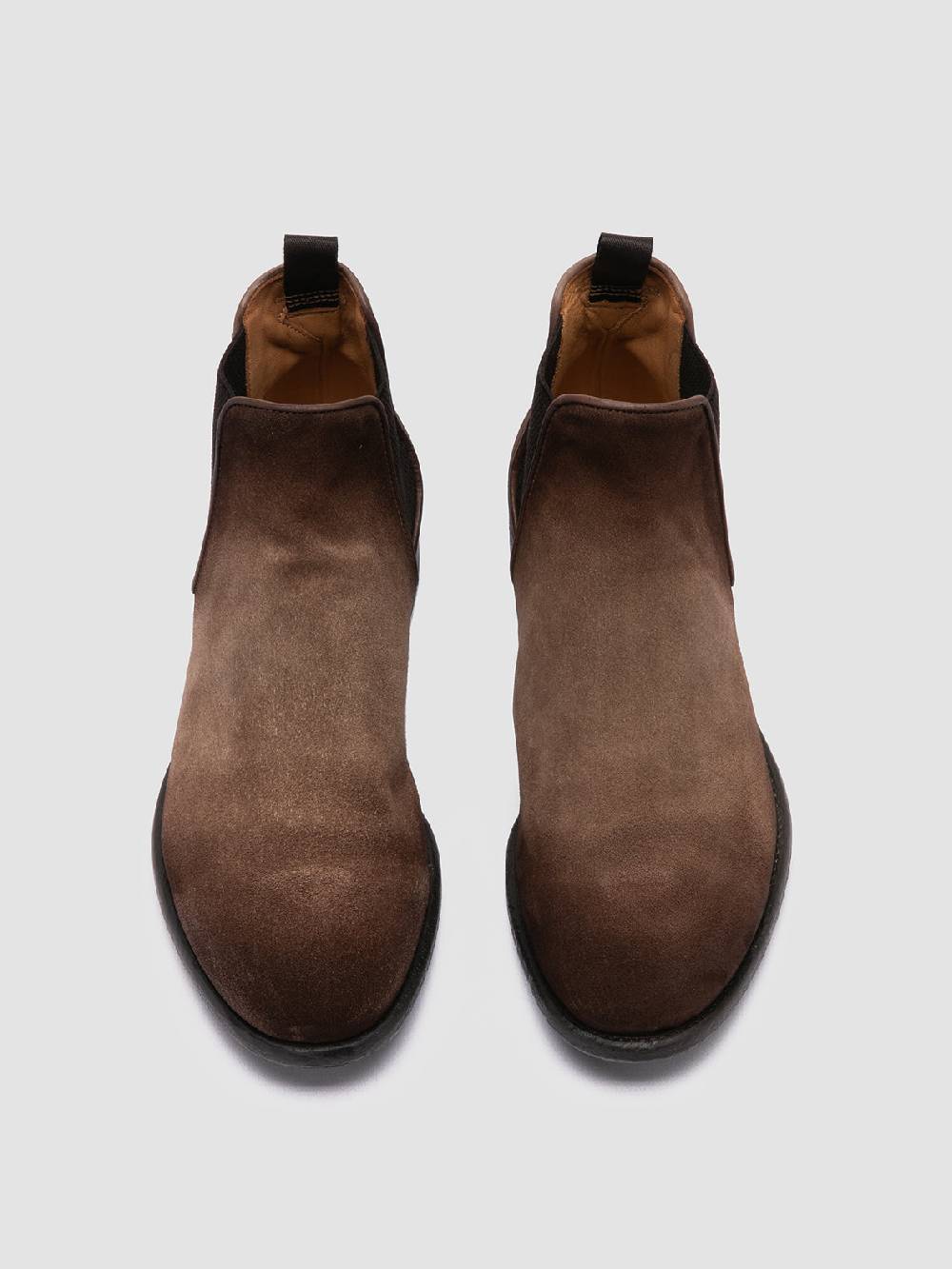 Officine Creative CETON 647 Stivaletti Chelsea in Pelle Scamosciata Marrone Vendita Economica
