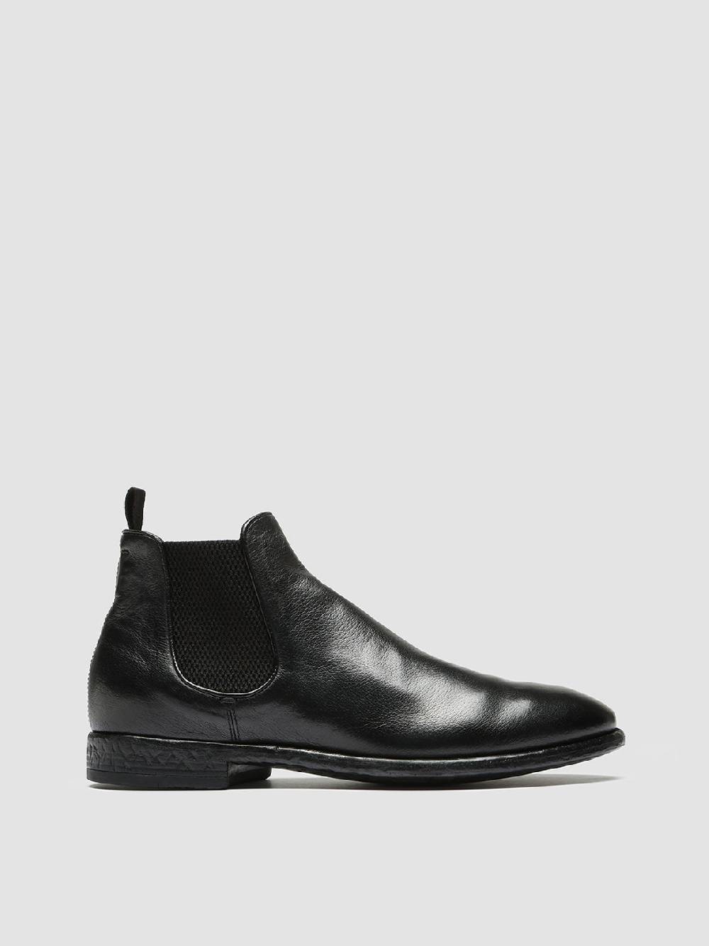 Officine Creative CETON 647 Stivaletti Chelsea in Pelle Nera