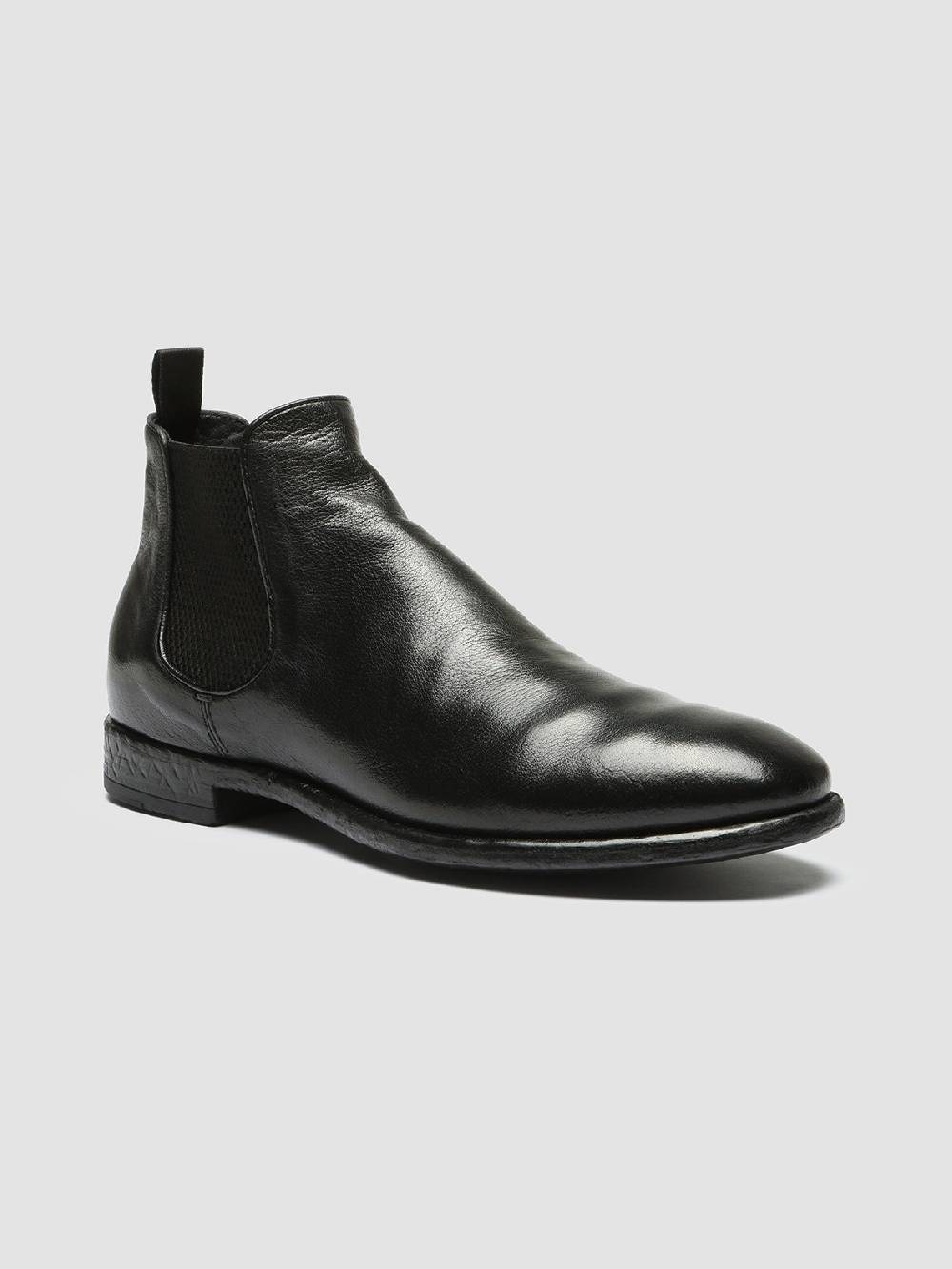 Officine Creative CETON 647 Stivaletti Chelsea in Pelle Nera I Più Venduti