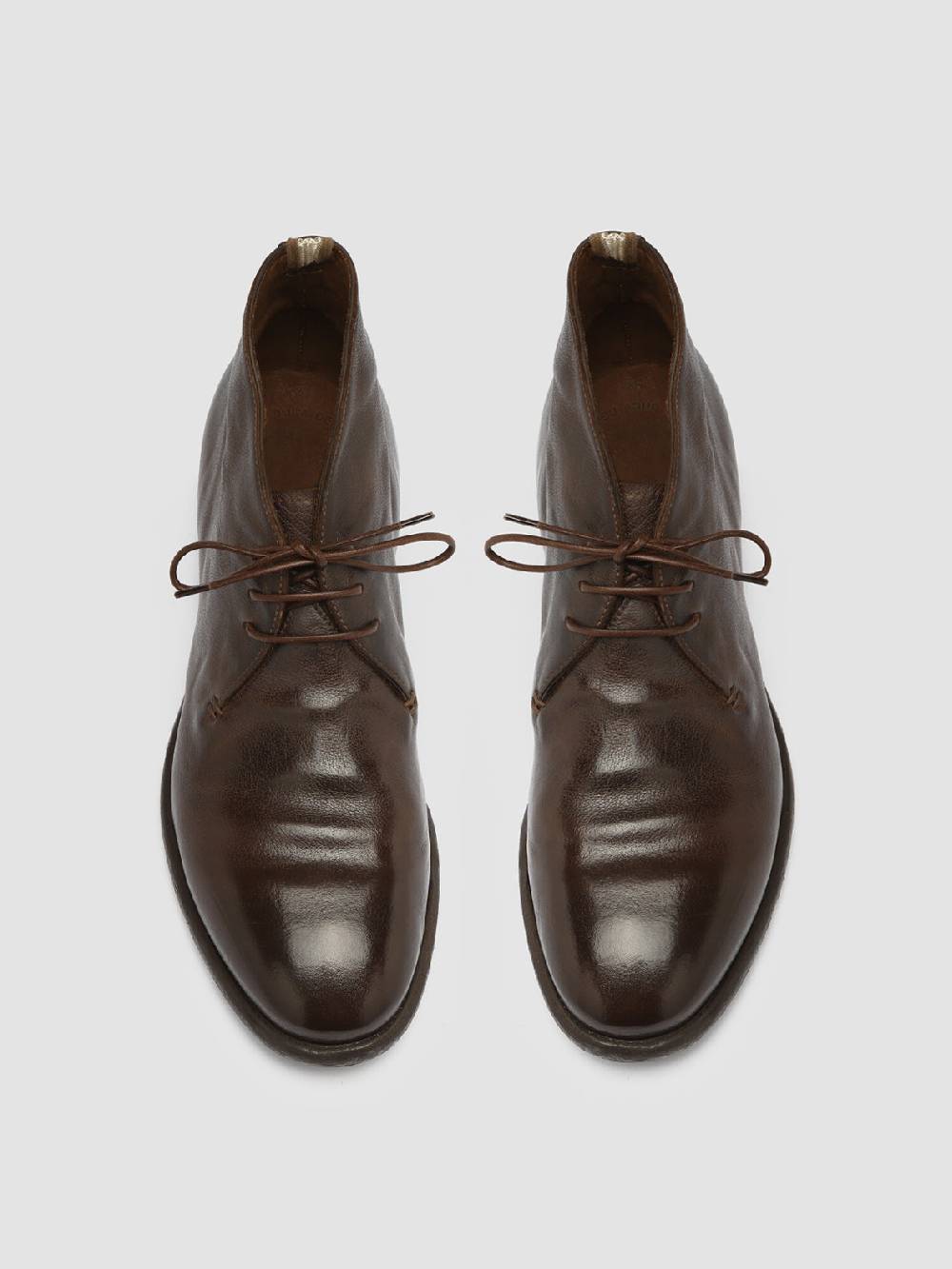 Officine Creative CETON 685 Stivali Chukka in Pelle Marrone In Saldo