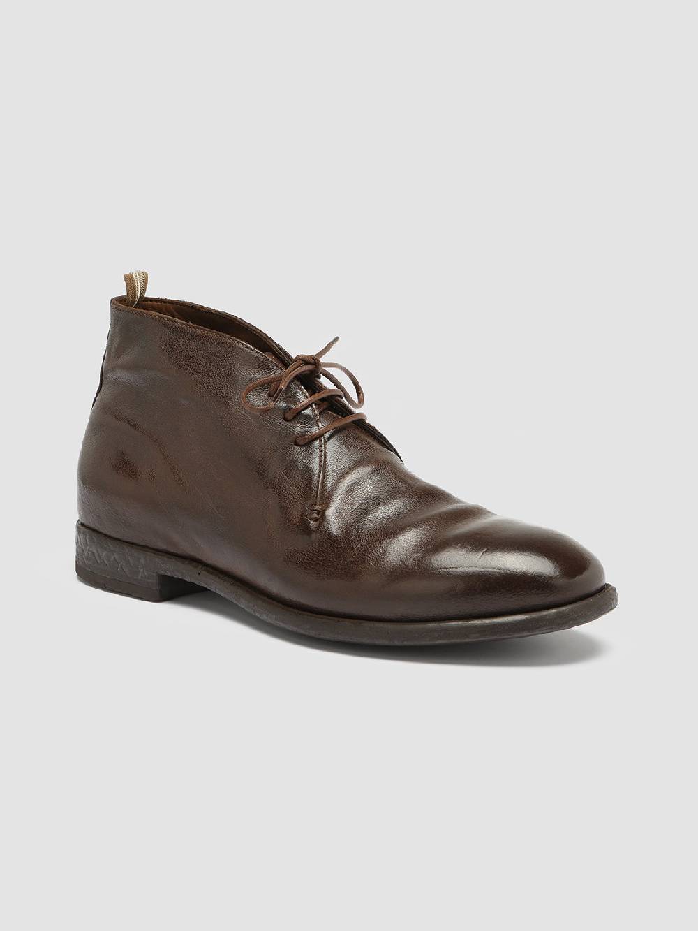 Officine Creative CETON 685 Stivali Chukka in Pelle Marrone In Saldo
