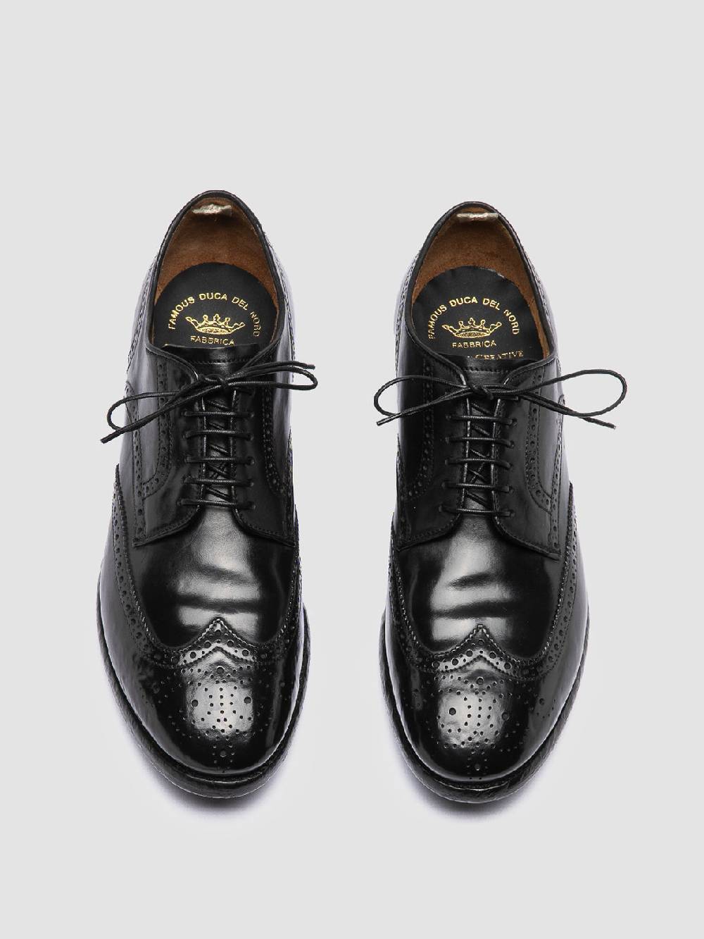 Officine Creative TEMPLE 609 Derby in Pelle Nera Italia