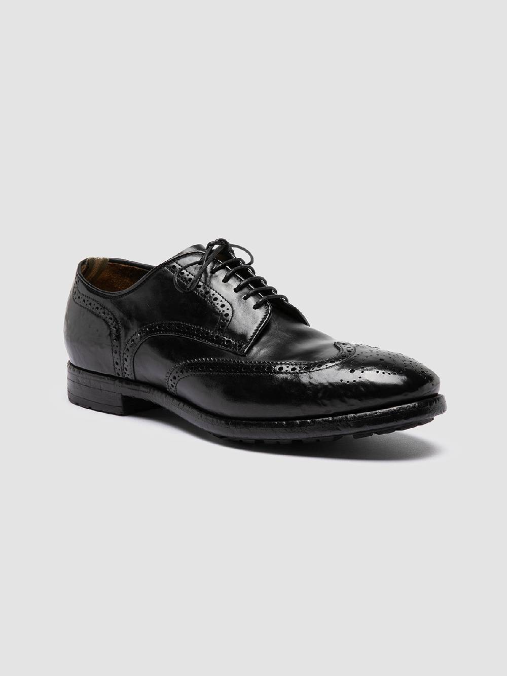 Officine Creative TEMPLE 609 Derby in Pelle Nera Italia
