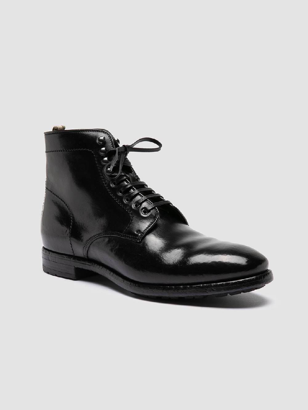 Officine Creative PRINCE 610 Stivaletti in Pelle Nera 2025