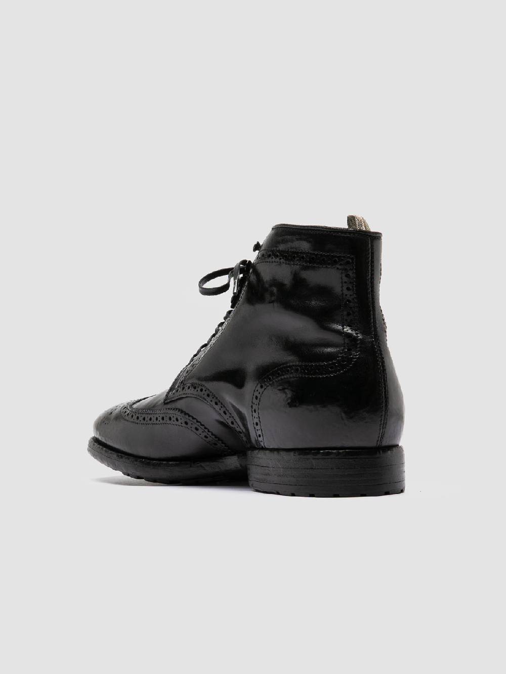 Officine Creative PRINCE 612 Stivaletti in Pelle Nera Nuovo