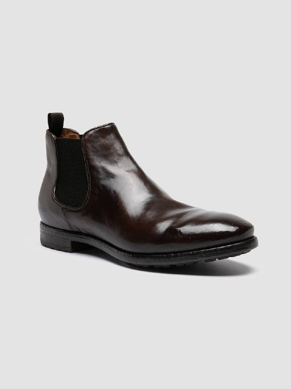 Officine Creative PRINCE 617 Stivaletti Chelsea in Pelle Marrone Promozione