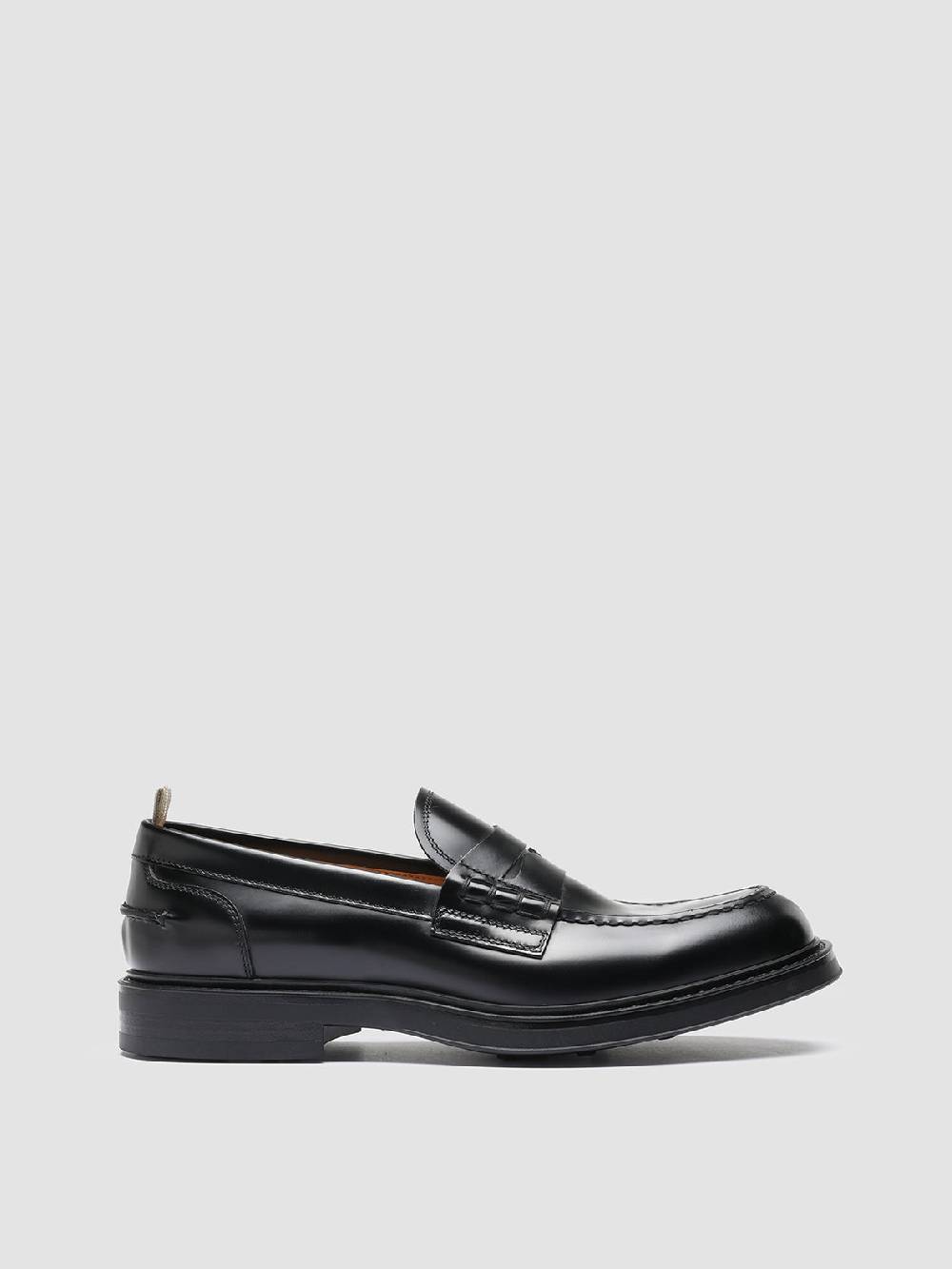 Officine Creative UNIFORM 001 Mocassini Penny in Pelle Nera