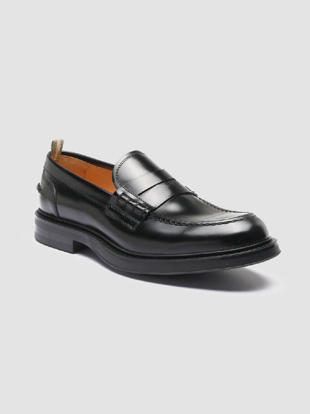 Officine Creative UNIFORM 001 Mocassini Penny in Pelle Nera Pezzi Unici