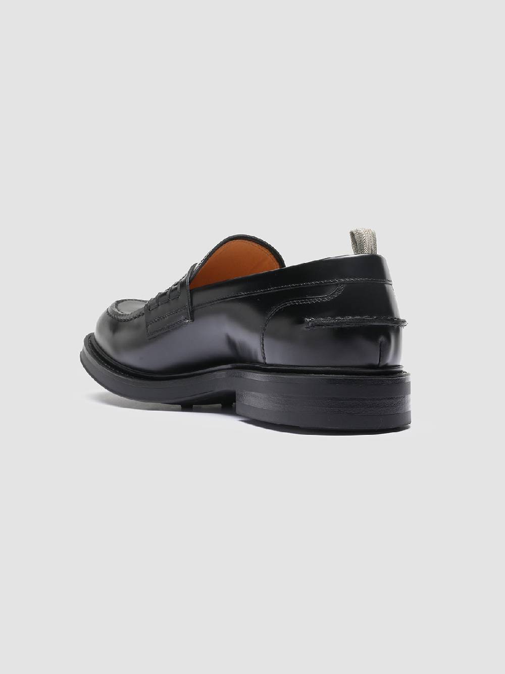 Officine Creative UNIFORM 001 Mocassini Penny in Pelle Nera Pezzi Unici