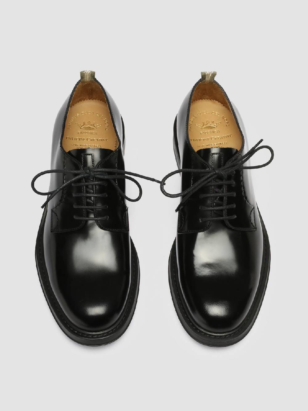Officine Creative UNIFORM 003 Derby in Pelle Nera Soddisfazione Garantita