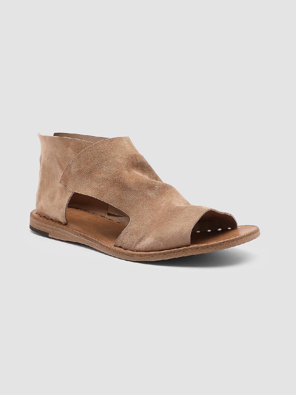 Officine Creative ITACA 018 Sandali in Pelle Scamosciata Marrone Negozi Online