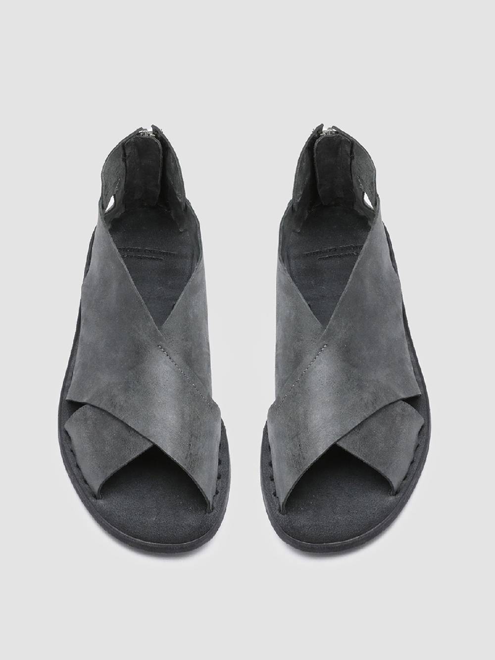 Officine Creative ITACA 026 Sandali in Pelle Nera Shopping Online