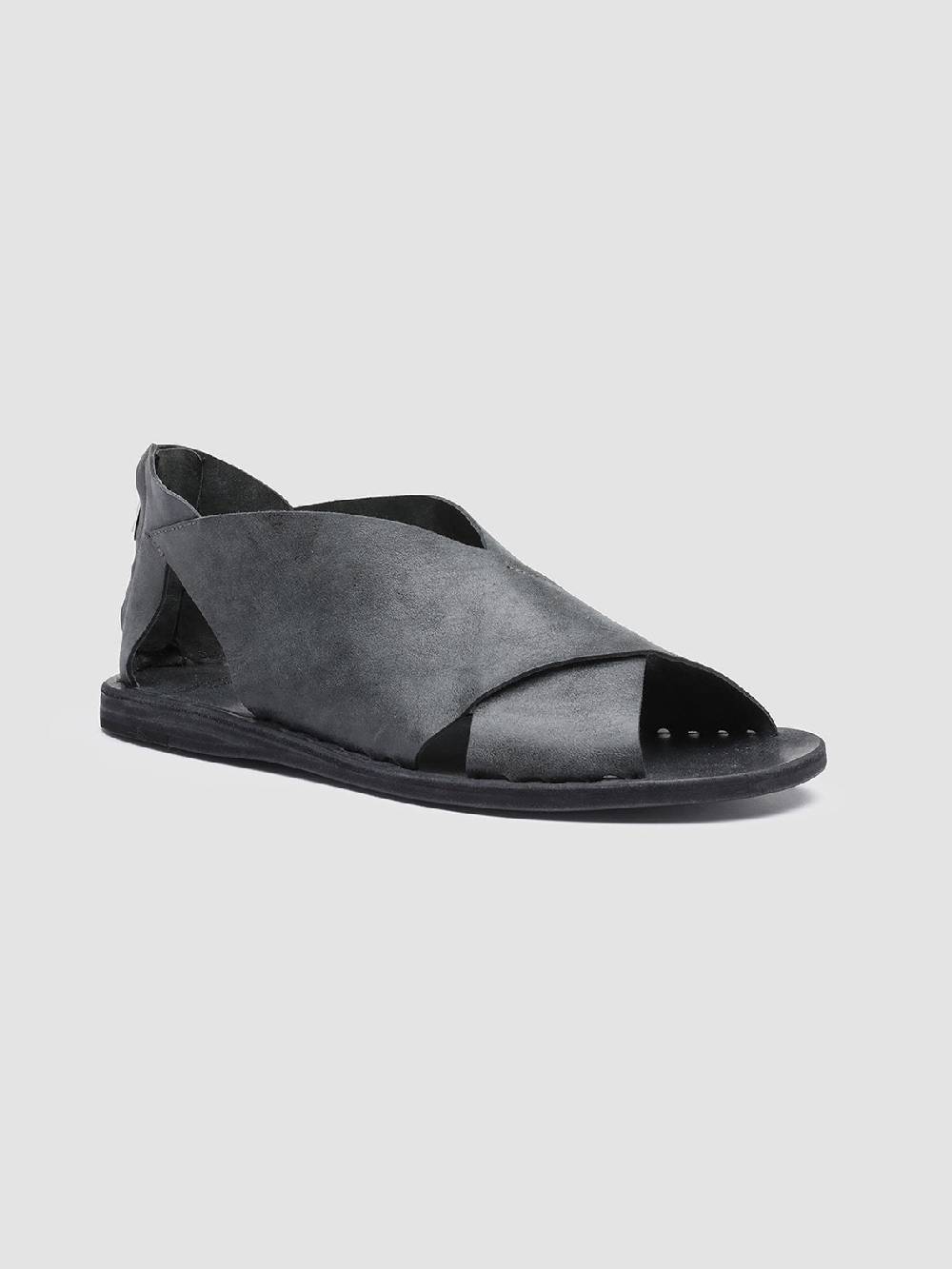 Officine Creative ITACA 026 Sandali in Pelle Nera Shopping Online
