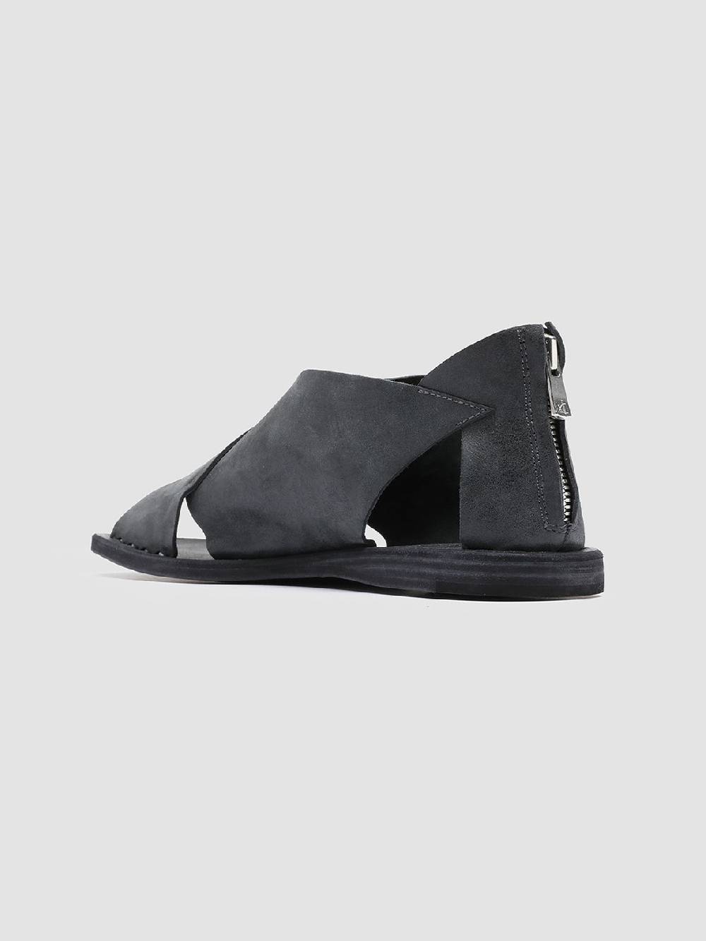 Officine Creative ITACA 026 Sandali in Pelle Nera Shopping Online