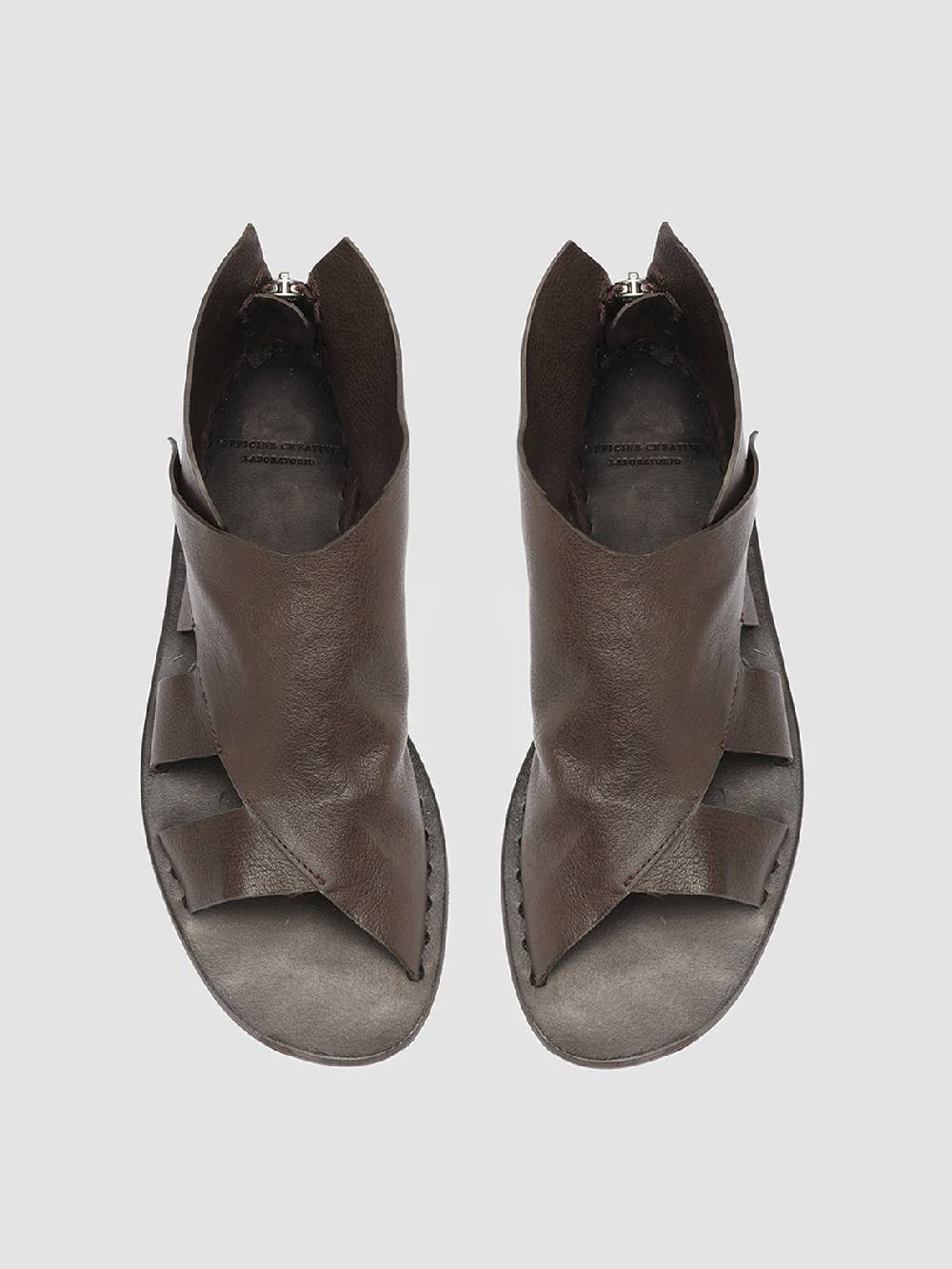Officine Creative ITACA 032 Sandali in Pelle Marrone Sottocosto