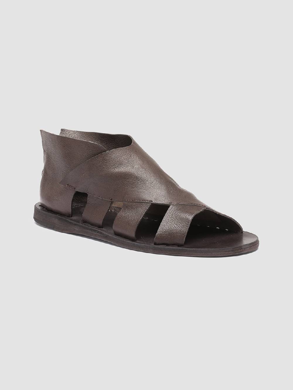 Officine Creative ITACA 032 Sandali in Pelle Marrone Sottocosto