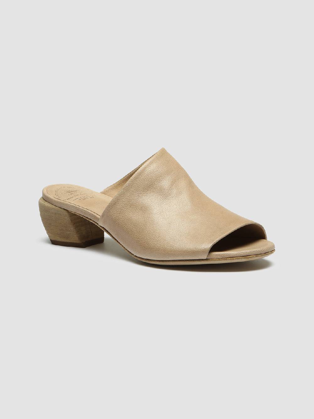Officine Creative HELYETTE 016 Sabot in Pelle Tortora Presa