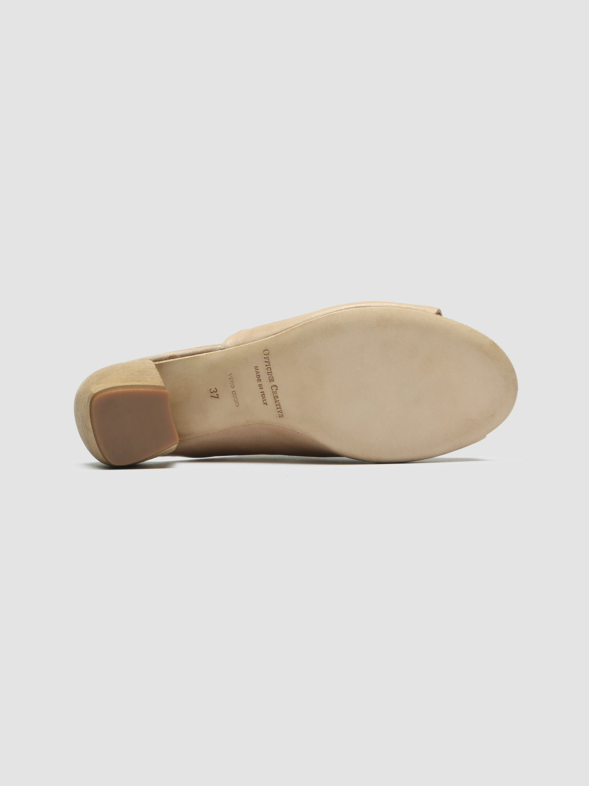 Officine Creative HELYETTE 016 Sabot in Pelle Tortora Presa