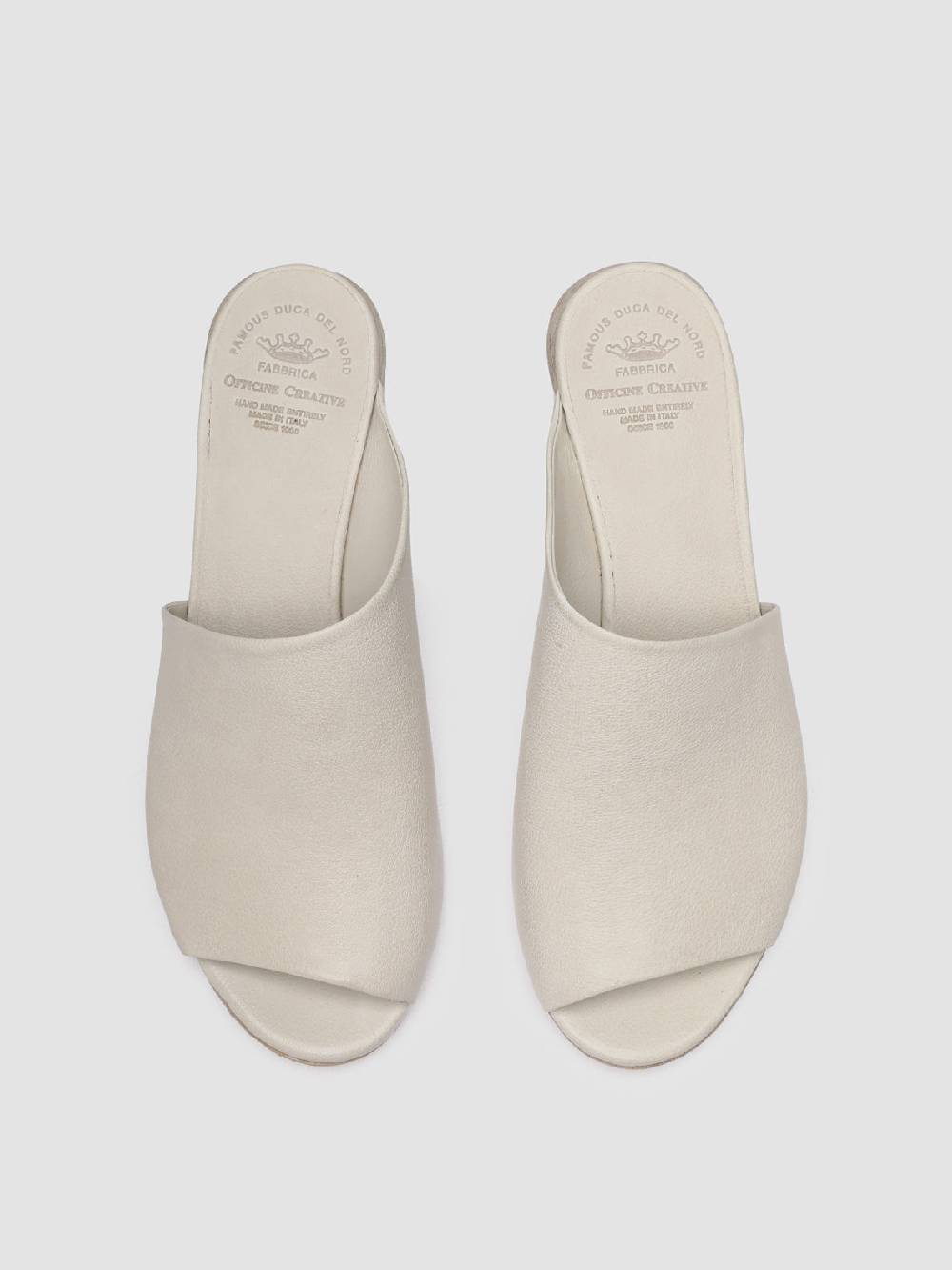 Officine Creative HELYETTE 016 Sabot in Pelle Bianca Sconto