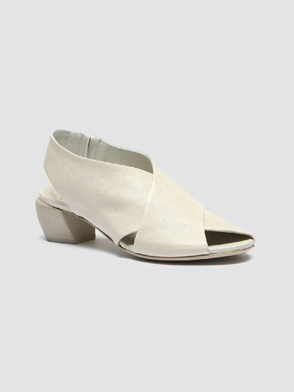 Officine Creative HELYETTE 024 Off White Leather Slide Sandals Offerta