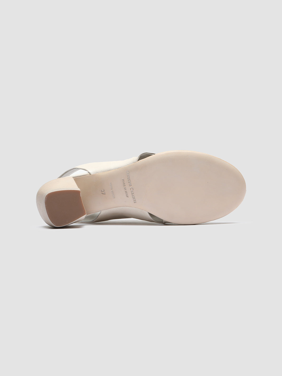 Officine Creative HELYETTE 024 Off White Leather Slide Sandals Offerta