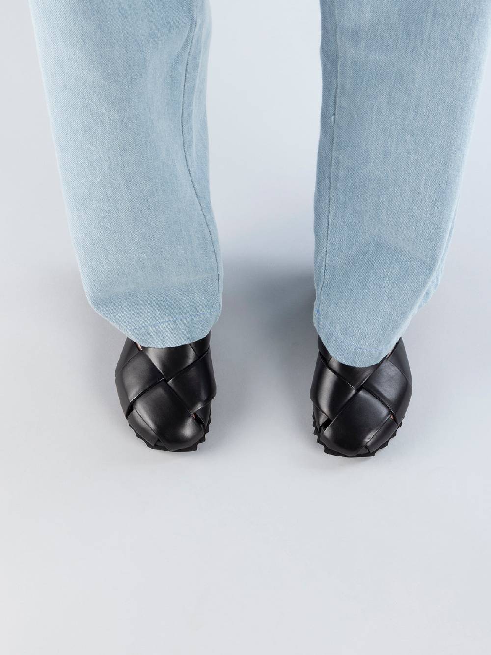 Officine Creative PELAGIE 018 Sandali Sabot in Pelle Nera Economico